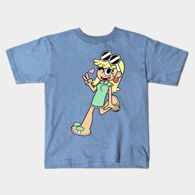 Leni Loud Greeting Kids T-Shirt by Vamos Ramos